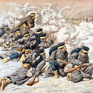 Japanese firing on Russian Red Cross train, Russo-Japanese War, 1904