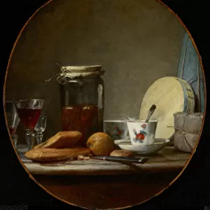 Jar of Apricots, 1758. Artist: Chardin, Jean-Baptiste Simeon (1699-1779)