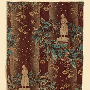 Jeanne d'Arc (Joan of Arc), (Furnishing Fabric), France, 1839/40. Creator: Unknown