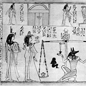 Judgement of the Dead, from the Temple of Deir-el-Bahari, Egypt, c1025 BC (1936)