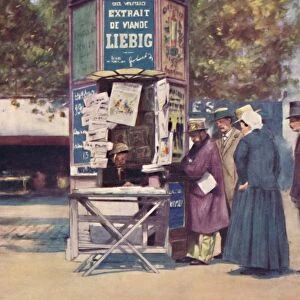 A Kiosque, Paris, 1903. Artist: Mortimer L Menpes