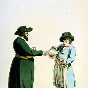 Kvass vendor, 1799. Artist: Christian Gottfried Heinrich Geissler