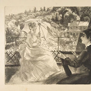 La Terrasse de la VIlla Brancas, 1876. Creator: Felix Bracquemond