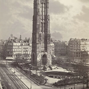 La Tour St. Jacques La Boucherie a Paris, ca. 1867. Creator: Charles Soulier