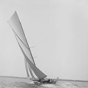 The Lady Anne making waves in a good breeze, 1912. Creator: Kirk & Sons of Cowes