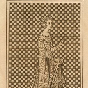 A Lady of High Rank, in her State Habit, belonging to the 14th Century. Creator: Unknown