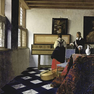 A Lady at the Virginal with a Gentleman (The Music Lesson), ca 1662. Artist: Vermeer, Jan (Johannes) (1632-1675)