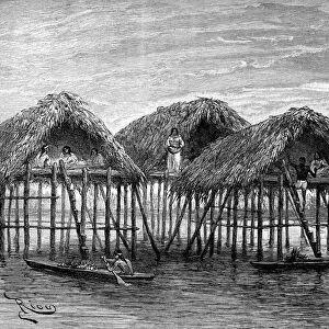 Lake dwellings of Santa Rosa, near Maracaibo, Venezuela, 1895