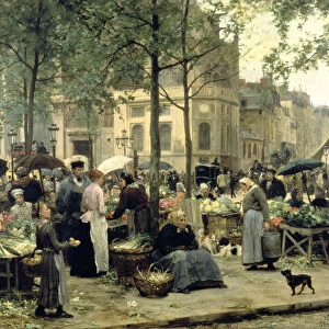 Le Carreau des Halles, Paris, 1880. Artist: Gilbert Victor Gabriel