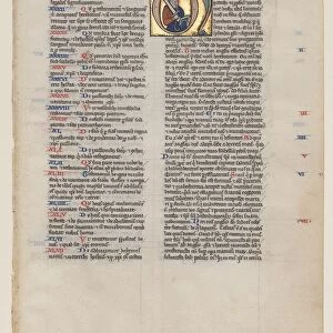 Leaf with Initial from a Latin Bible: Initial M: St. Paul with a Sword and a Book, c