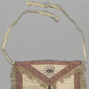 Leather Masonic apron owned by H. C. Anderson, mid 20th century. Creator: Unknown