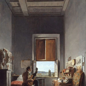 Leon Palliere (1787-1820) in His Room at the Villa Medici, Rome, 1817. Creator