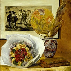 Still Life with Bouquet, 1871. Artist: Renoir, Pierre Auguste (1841-1919)