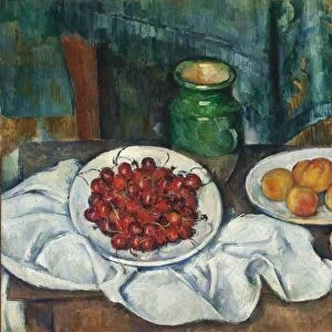 Still Life With Cherries And Peaches, 1885-1887. Artist: Cezanne, Paul (1839-1906)