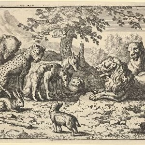 The Lion Takes the Advice of the Other Animals for Renards Punishment, 1650-75