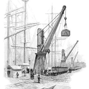 Loading coal at Newcastle, New South Wales, Australia, 1886. Artist: WC Fitler