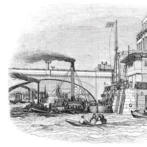 The London Bridge Steam Wharf, 1844. Creator: Unknown