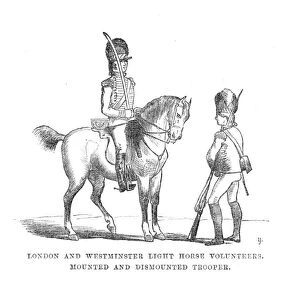 London and Westminster Light Horse Volunteers. Mounted and Dismounted Trooper, c1870