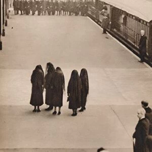 A lone group of royal mourners: Queen Mary with the Princess Royal, 1936