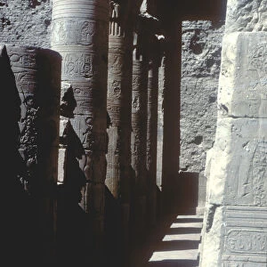 Lotus capitals, Temple of Horus, Edfu, Egypt, Ptolemaic Period, c251 BC-c246 BC