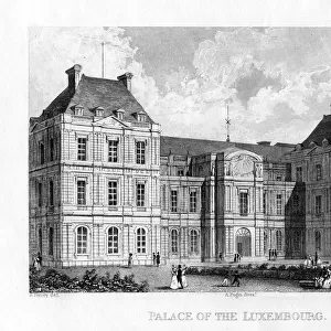 Luxembourg Palace, Paris, c1830. Artist: E I Roberts