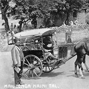 Mail tonga, Nainital, India, 1917