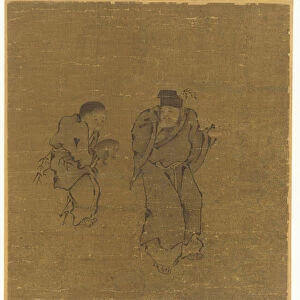 Two Male Figures With a Toad, Ming or Qing dynasty, 17th century. Creator: Unknown