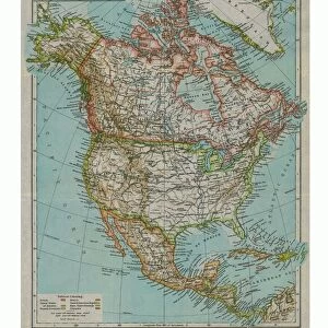 Map of North America, c1910. Artist: Gull Engraving Company