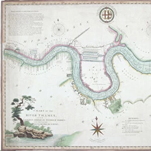 Map of the River Thames from London Bridge to Woolwich, 1802