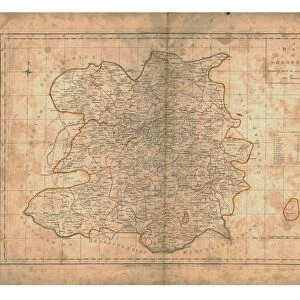 A Map of Shropshire, c1788. Artists: John Haywood, Edward Sudlow