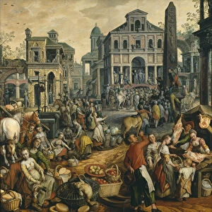 Market Scene with Ecce Homo, 1565