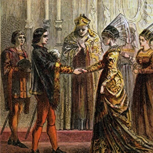 Marriage Of Henry V, 1420, (c1850)