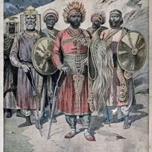 Menelik II of Abyssinia, 1895. Artist: Henri Meyer