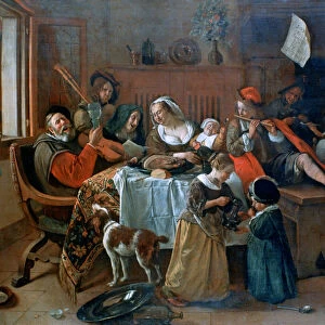 The Merry Family, 1668. Artist: Jan Steen