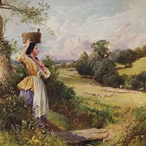 The Milkmaid, 1860, (c1915). Artist: Birket Foster