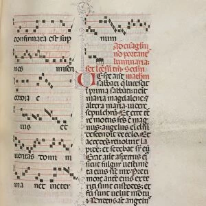 Missale: Fol. 172: Music for Alleluia etc. at beginning of Easter, 1469