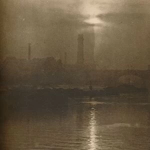 Mists of a London Evening on the Surrey Shore By Waterloo Bridge, c1935. Creator: Huson
