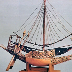 Model boat with rigging, tomb of Tutankhamun, 14th century BC