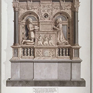 Monument to Richard Allington in Rolls Chapel, Chancery Lane, City of London, 1800