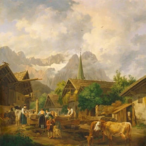 Morning in Partenkirchen, 1819. Artist: Hess, Peter von (1792?1871)