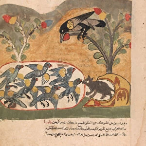 The Mouse Gnaws the Net Imprisoning the Doves, Folio from a Kalila wa Dimna, 18th century