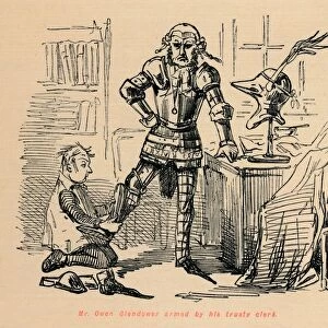 Mr. Owen Glendower armed by his trusty clerk, c1860, (c1860). Artist: John Leech