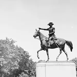 Nathanael Greene - Equestrian statues in Washington, D.C. between 1911 and 1942. Creator: Arnold Genthe