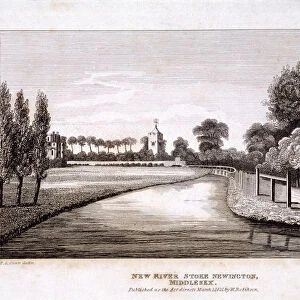 New River, Stoke Newington, London, 1820. Artist: JB