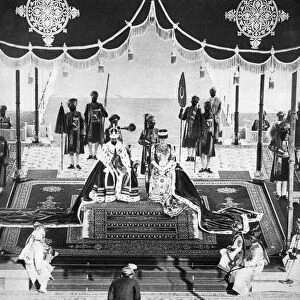 The Nizam of Hyderabad pays hommage at the Delhi Durbar, 1911, (1935)