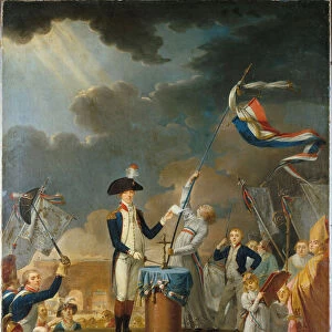 The oath of La Fayette at the Festival of the Federation, 14 July 1790, 1791