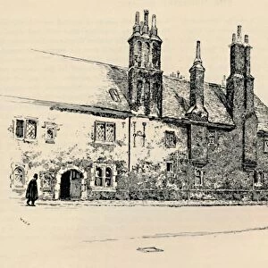 Old Charterhouse: Exterior Facade of Washhouse Court, with the Inner Gateway, 1886