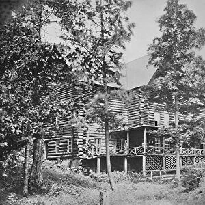 Old Log Cabin, Lake Placid, Adirondacks, New York, c1897. Creator: Unknown