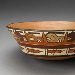 Open Bowl with Rows of Repeated Abstract Motifs, 180 B. C. / A. D. 500. Creator: Unknown