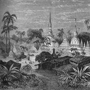 Pagodas, near Pegu, c1880. Artist: Joseph Swain